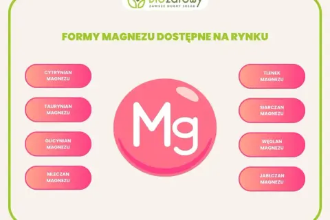 Różne formy magnezu: cytrynian, taurynian, glicynian, mleczan, tlenek, siarczan, węglan, jabłczan. Jaki magnez najlepszy dla Ciebie?