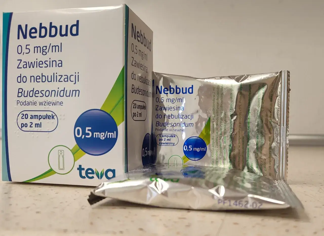 Nebbud 0,5 mg/ml zawiesina do nebulizacji z budesonidem. Opakowanie zawiera 20 ampułek po 2 ml. Lek do inhalacji.